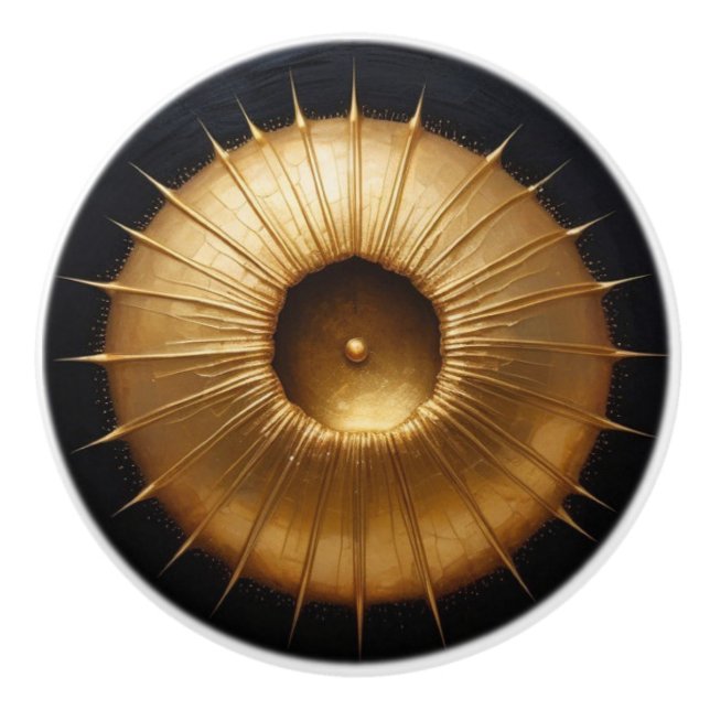 Golden Urchin Keramikknauf (Vorderseite)