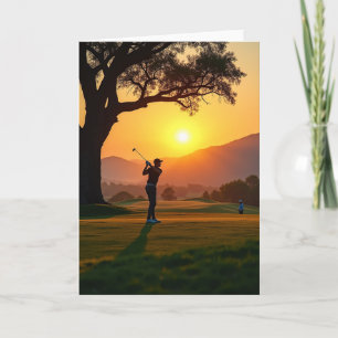 Golden Vatertag Golfkarte Karte