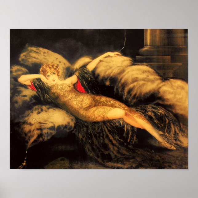 Golden Veil von Louis Icart Poster (Vorne)
