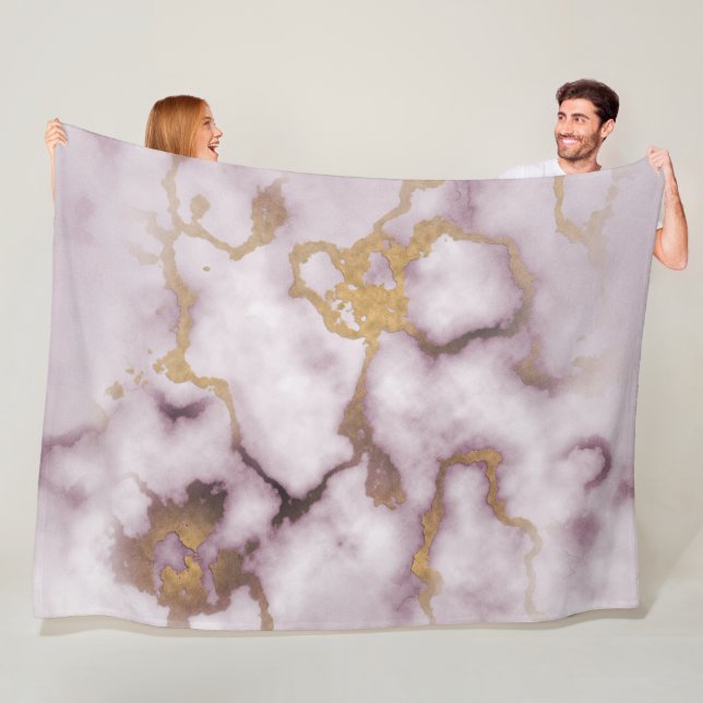 Golden Vein Marble  Blush Aura Fleece Blanket (Beispiel)