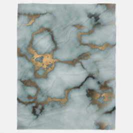 Golden Vein Marmor Ocean Mist Fleece-Decke Fleecedecke