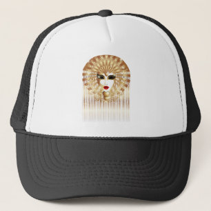 Golden Venice Carnival Party Mask Truckerkappe