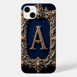 Golden Verziert Letter A mit Juwelen Case-Mate iPhone 14 Plus Hülle