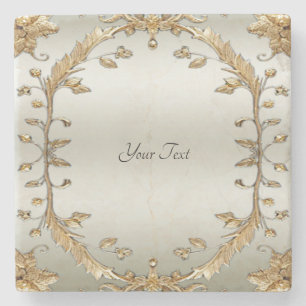 Golden Verziert Stone Untersetzer