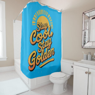 Golden Vibes - Cool Bleibe, Golden Bleibe Duschvorhang