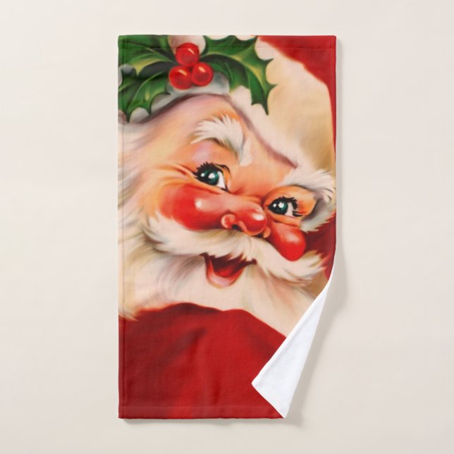 Golden vintage santa claus (Serviette à main)