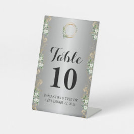 Golden Vows: Ein regelmäßiger Hochzeitstisch-Podes Sockelschild