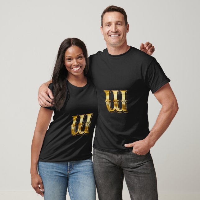 Golden W Letter T-Shirt (Unisex)