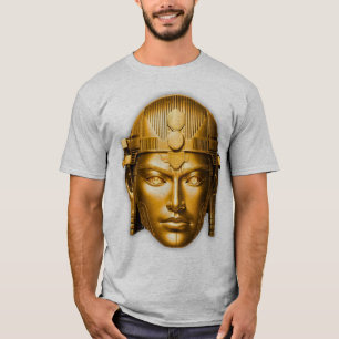 Golden Warrior Gesicht Graues T-Shirt