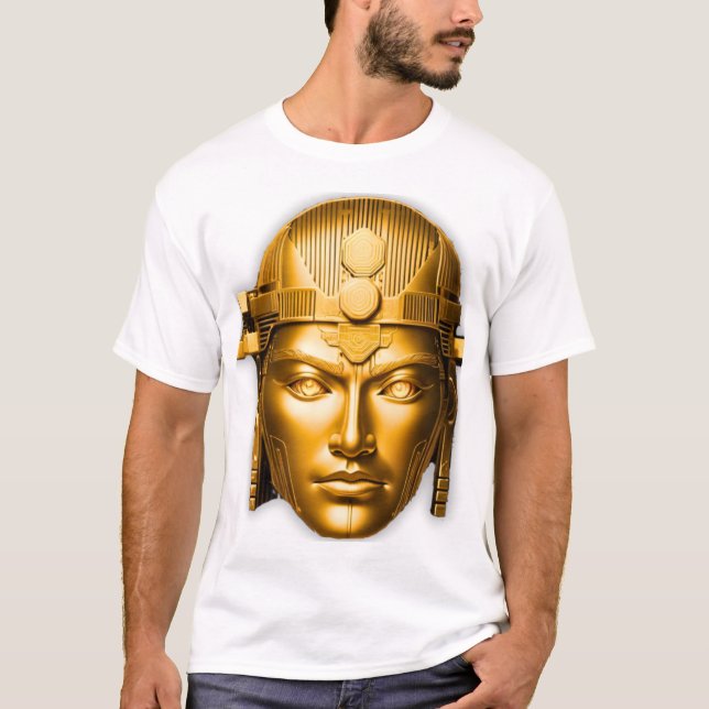 Golden Warrior Gesicht Tee White (Vorderseite)