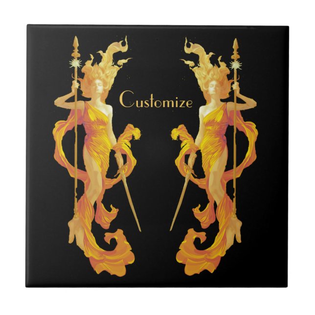 Golden Warrior Goddess Thunder_Cove Fliese (Vorderseite)