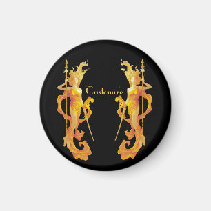 Golden Warrior Goddess Thunder_Cove Magnet