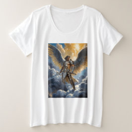 Golden Warrior of Heaven Archangel Michael Große Größe T-Shirt