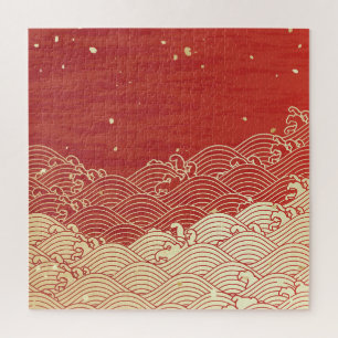Golden Wave Paper Texture Muster