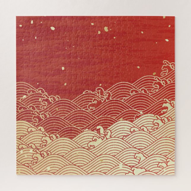 Golden Wave Paper Texture Muster (Vertikal)