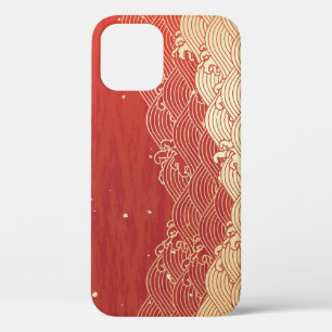 Golden Wave Paper Texture Muster Case-Mate iPhone Hülle