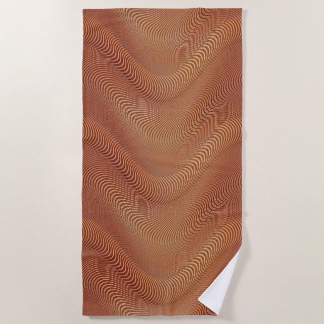 Golden Waves Strandtuch (Vorderseite)