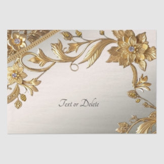 Golden Wavy Blätter Blumenzwirn Seidenpapier