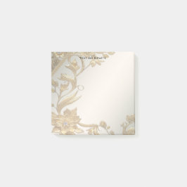 Golden Wavy Blätter Floral Post it Notes Post-it Klebezettel