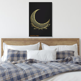 Golden Weave Mond-Gnade Feine Kunst Leinwand