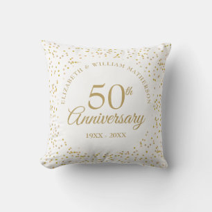 Golden Wedding Anniversary Gold Dust Foto Kissen