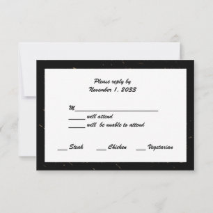 Golden Wedding Anniversary RSVP Cards Gold Speck Karte