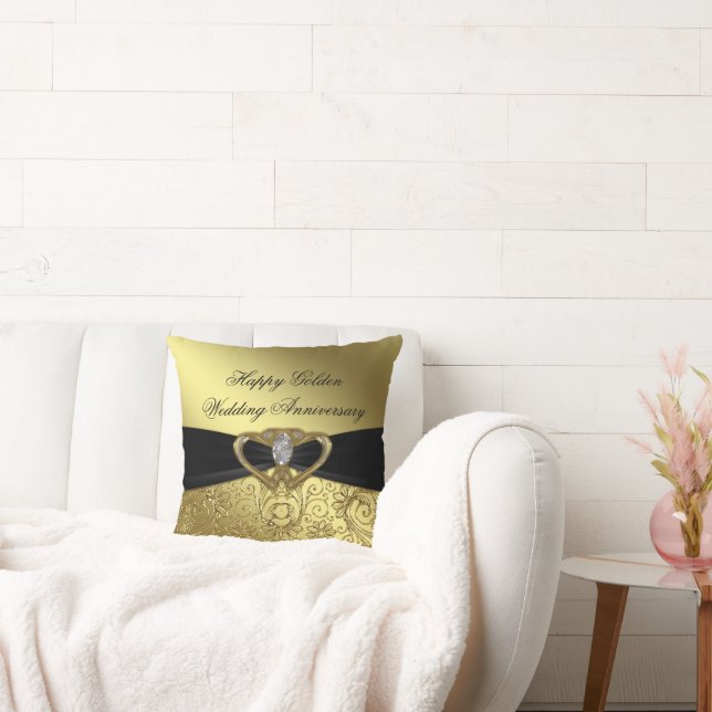 Golden Wedding Anniversary Throw Kissen (Liege)