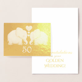 Golden Wedding Elegantes Golftour Folienkarte