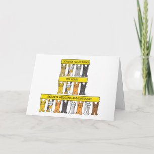 Golden Wedding Jahrestag Herzlichen Glückwunsch Karte