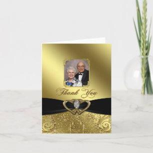Golden Wedding Jubiläum Foto Vielen Dank Dankeskarte