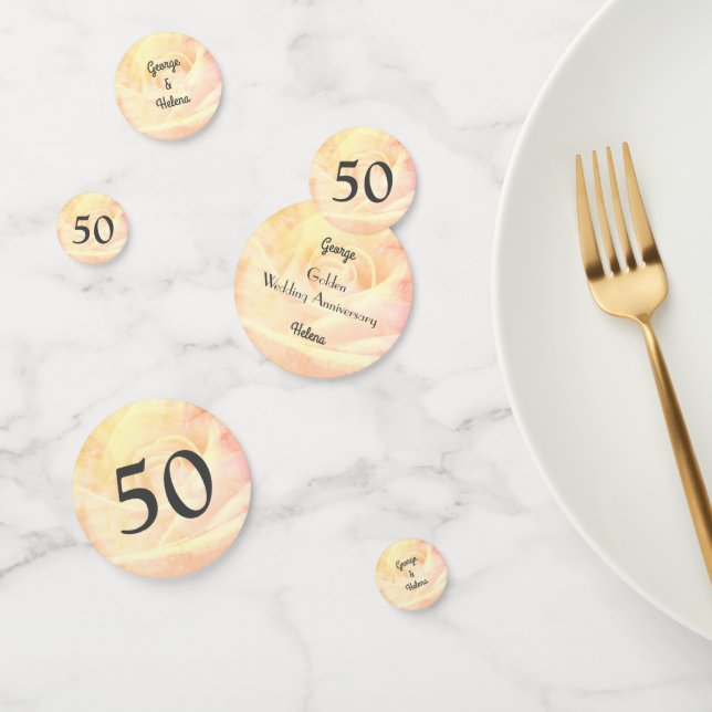 Golden Wedding Jubiläumstisch Confetti Konfetti (Gruppe)