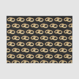 Golden Wedding Rings vereint Seidenpapier