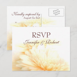 Golden Wedding RSVP Postcard Einladungspostkarte