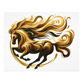 Golden Whirlwind - Regal Horn in Motion Fotodruck
