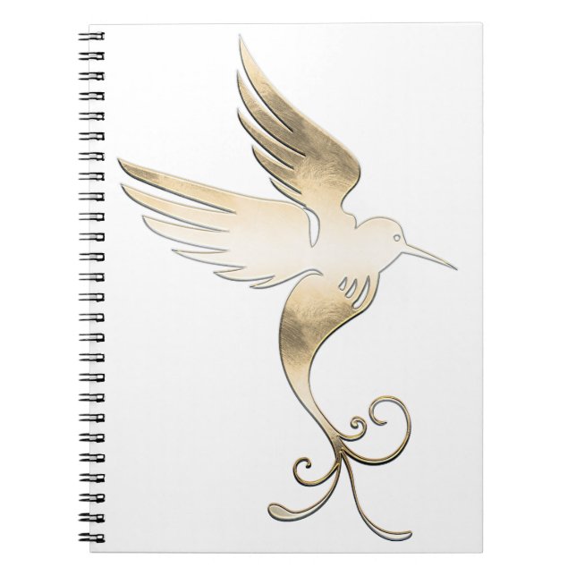 Golden White Bird Notizblock (Vorderseite)