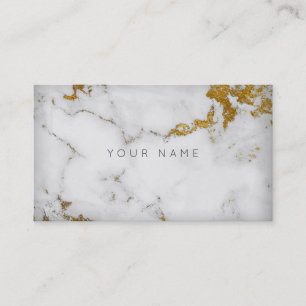 Golden White Gray Marble Vip Business Card Visitenkarte