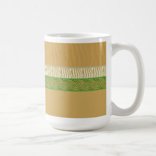 Golden Wild Animal Fur Print Kaffeetasse