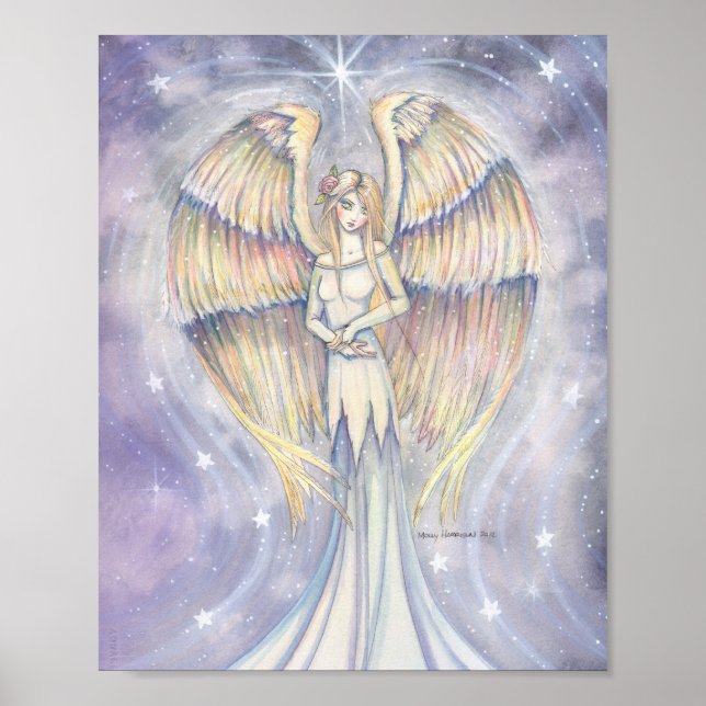 Golden Wing Angel Art Poster von Molly Harrison (Vorne)