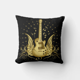 Golden Winged Guitar Kissen