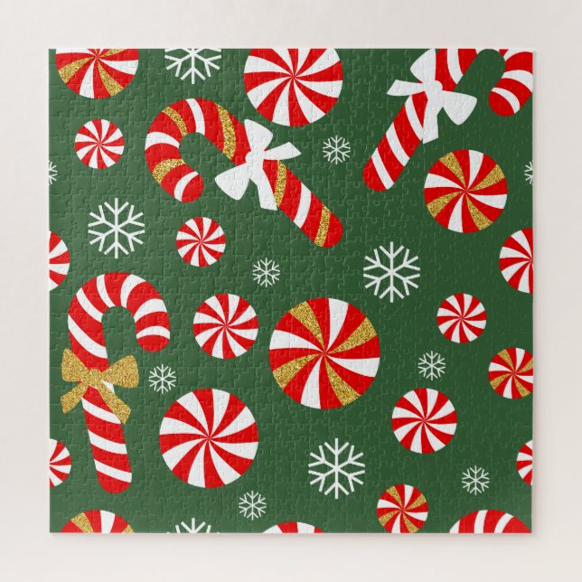 Golden Winter Sweet Snowfall Candy Cane (Vertikal)