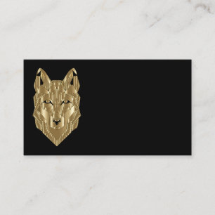 Golden Wolf Business Cards Visitenkarte