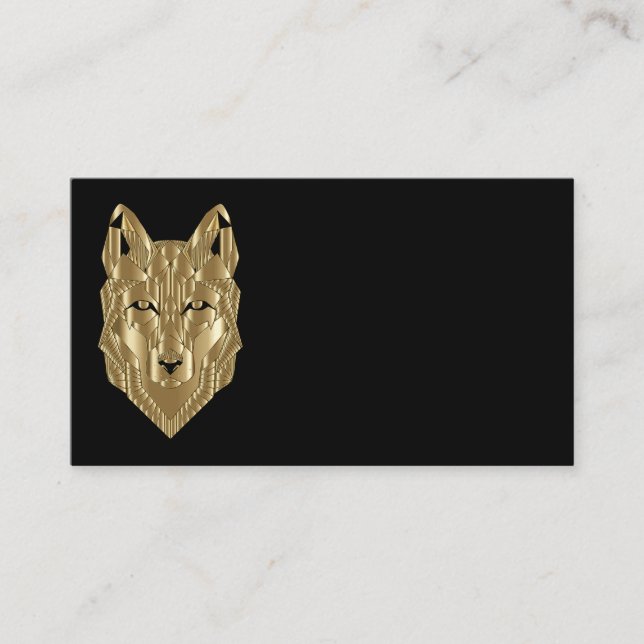 Golden Wolf Business Cards Visitenkarte (Vorderseite)