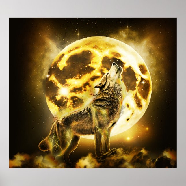 Golden Wolf Poster (Vorne)
