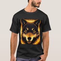 🐺 Golden Wolf Strahlendes Licht Mythische Grafik 