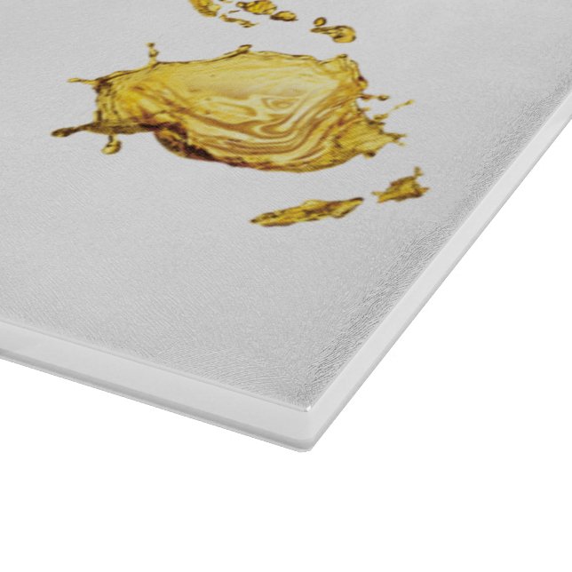 Golden World Map Kitchenmesser Koch Schneidebrett (Ecke)
