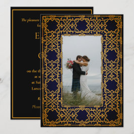 Golden Woven Celtic Knot Einladung