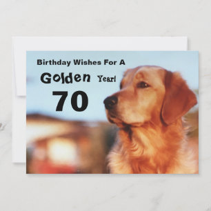 Golden Years Birthday Golden Retriever Card Karte