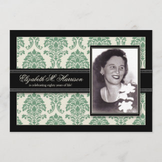 Golden Years Damask Geburtstagsparty Einladung (We