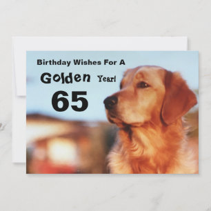 Golden Years Golden Retriever Fun Birthday Karte