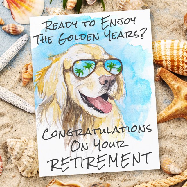 Golden Years Niedlich Funny Retirement Herzlichen  Postkarte (Von Creator hochgeladen)